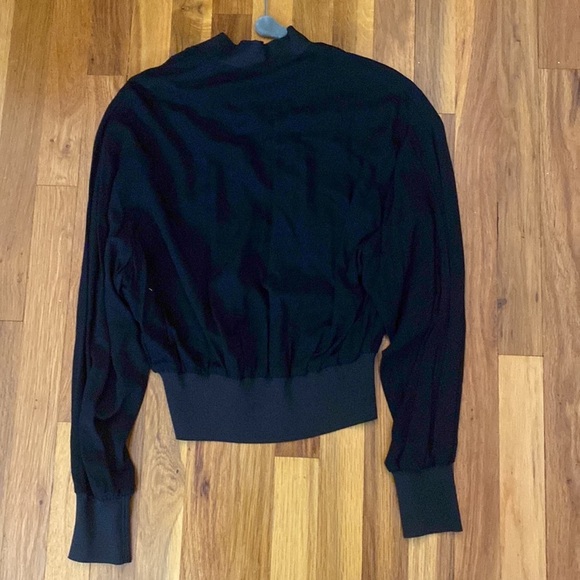 Maje Women’s Black Zip Up Jacket With Zipper Detailing Size 36 - Picture 7 of 7